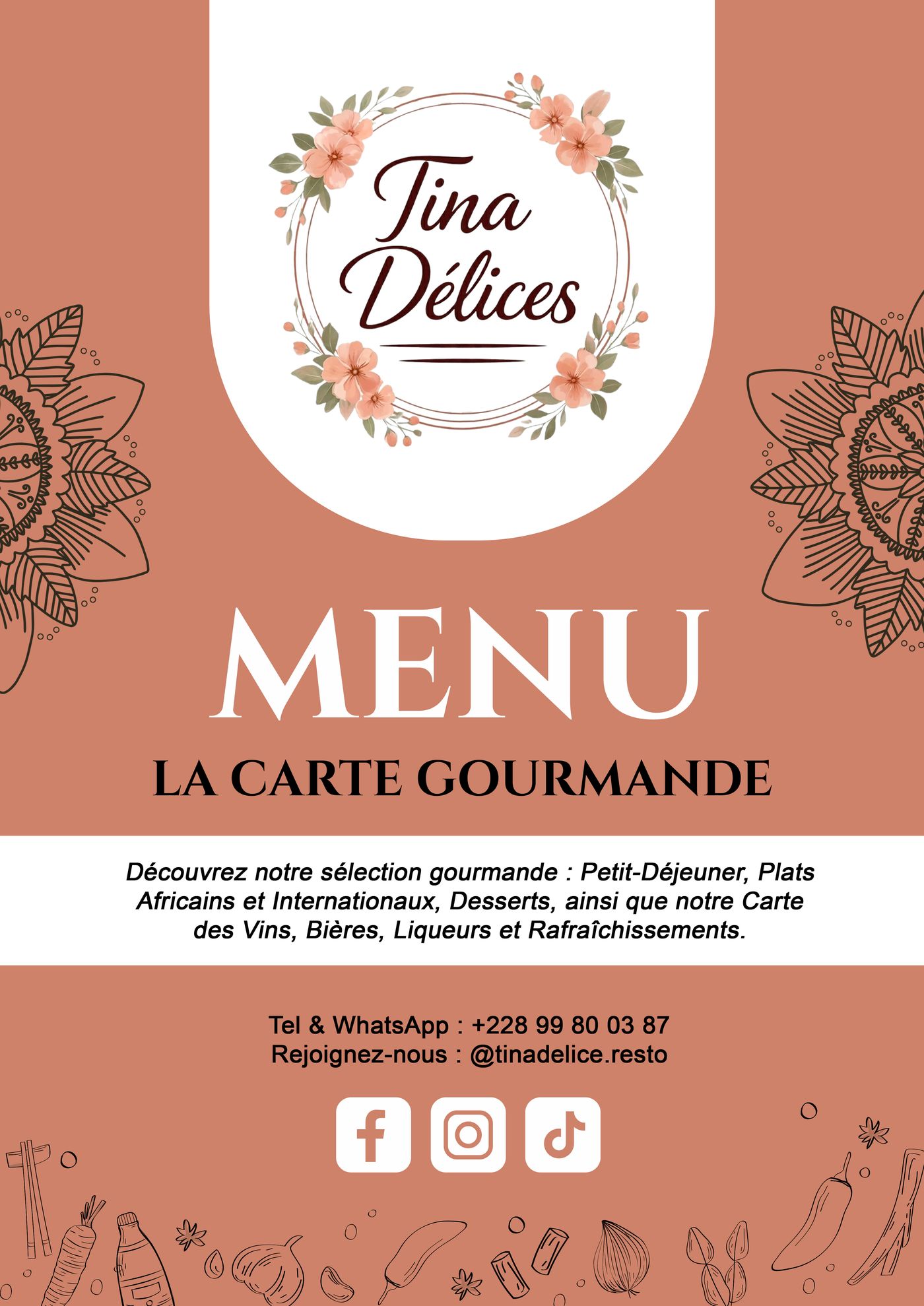 Couverture de menu Tina Délices