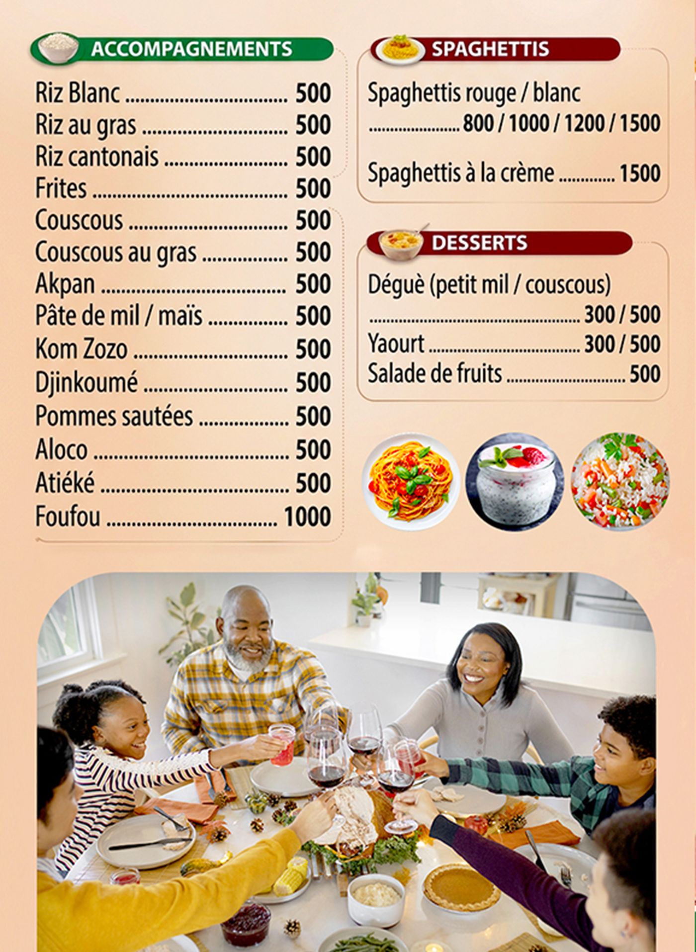 Habillage vitrine grand format, menu restaurant