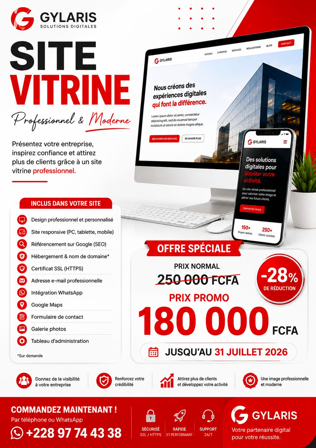 Concept de site vitrine GYLARIS